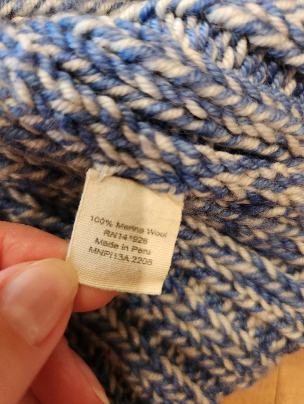 Misha & Puff Marl V Sweater in Blueberry - Picture 12 of 13